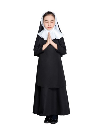 2019 new design children  woman dress uniform for costume carnival costume nun uniformM40646