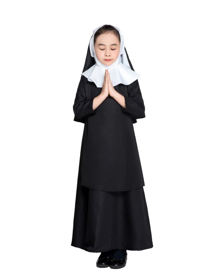 2019 new design children  woman dress uniform for costume carnival costume nun uniformM40646