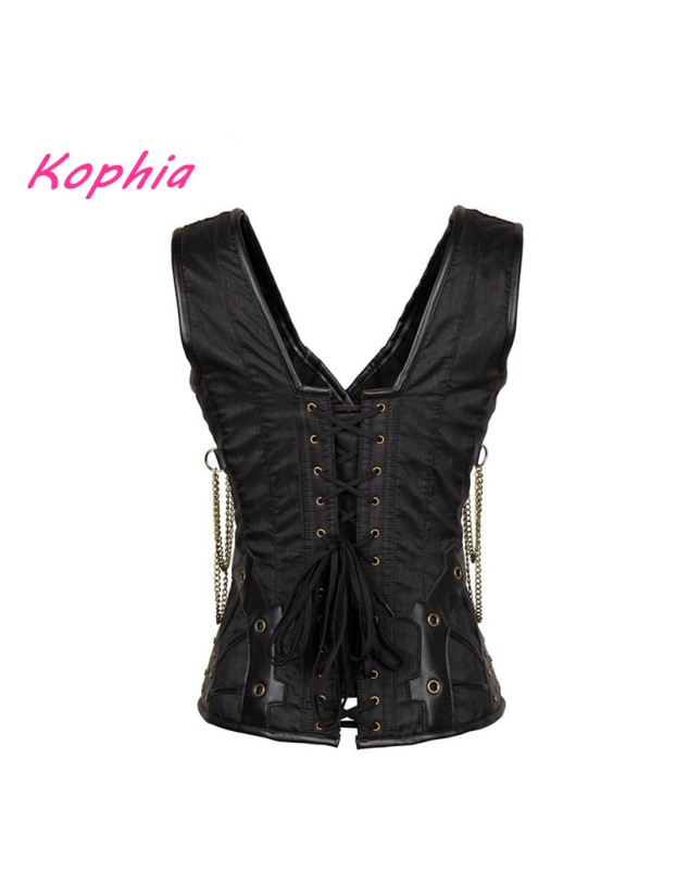 Steampunk Vest Top Steel Boned Corset M1385