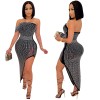 Breast Wrap Hot Drills The Net Yarn Party Dresses For Girls X5046