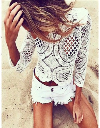 Sexy lace long sleeve for women M30030