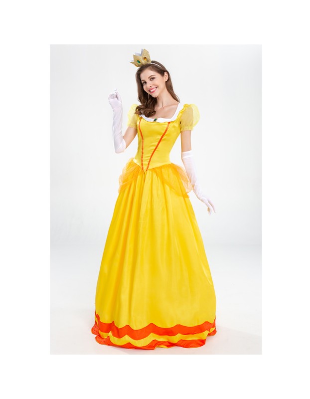 Halloween Dress Cosplay Yellow Beauty And Beast Biqi Belle Princess Uniform YM2897
