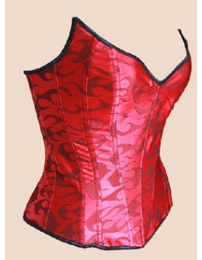 sexy red satin corset M1745