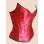 sexy red satin corset M1745