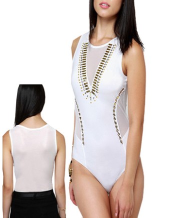 Women Sexy  White Bikini M5384