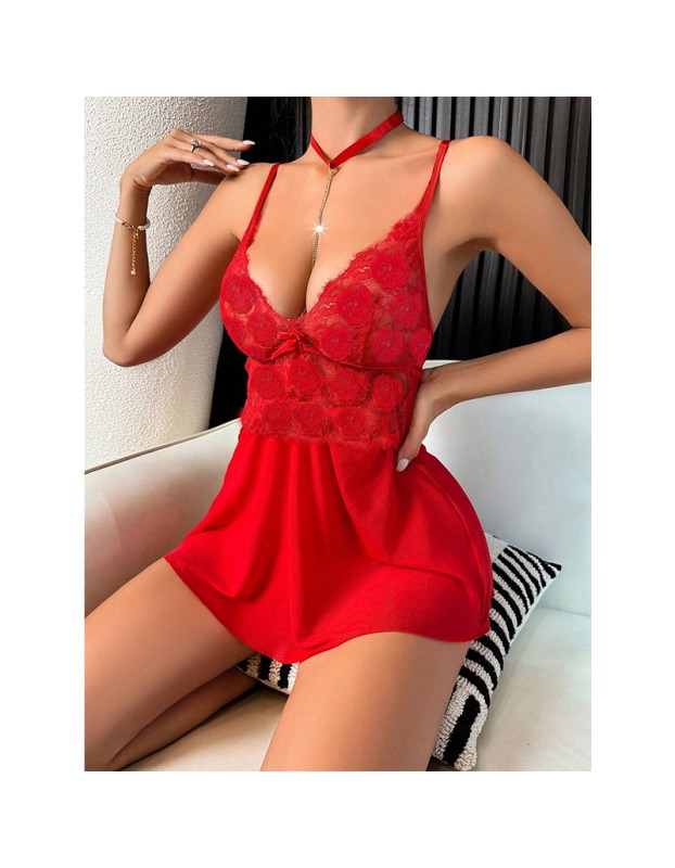 Suspenders Plus Size Set Sexy Underwear Seduction Sexy See-Through Lace Nightdress YSF2060