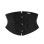 Black Embossed Jacquard Short Torso Underbust Corset Waist Slimming Shaperwear Belt 22067