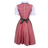 Red Plaid Women Oktoberfest Costume Plus Size M40536