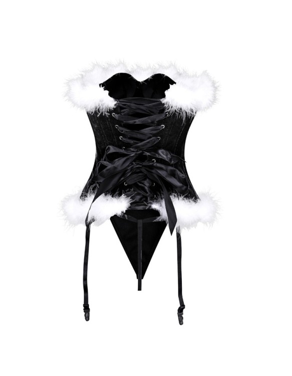 Plus Size Sexy Christmas Velvet Corset Top M1440