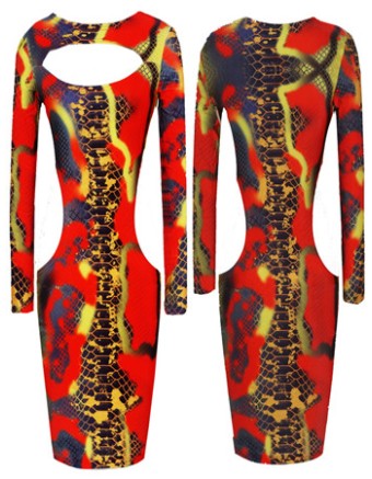 Sexy Colorful Club Party Midi Dress M2359