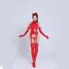 Cosplay Club Cat Girl Uniform Sexy Jumpsuit Conjoined Leather Bodysuit XX6839