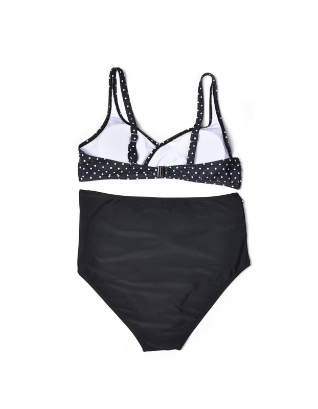 Women Sexy Polka Dot Two Piece Swimsuit Plus Size HF42