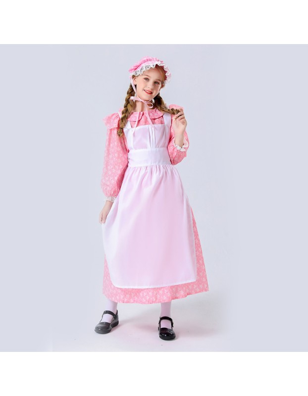 Halloween Cute Girl Long Sleeve Dress Wonderland Alice Lolita Costume YM5602