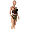 Women Summer Sexy Sheer Mesh Two Piece Set M8155