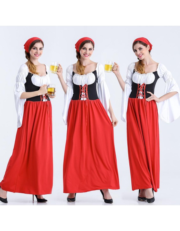 Sexy Maid Long Dress M4987