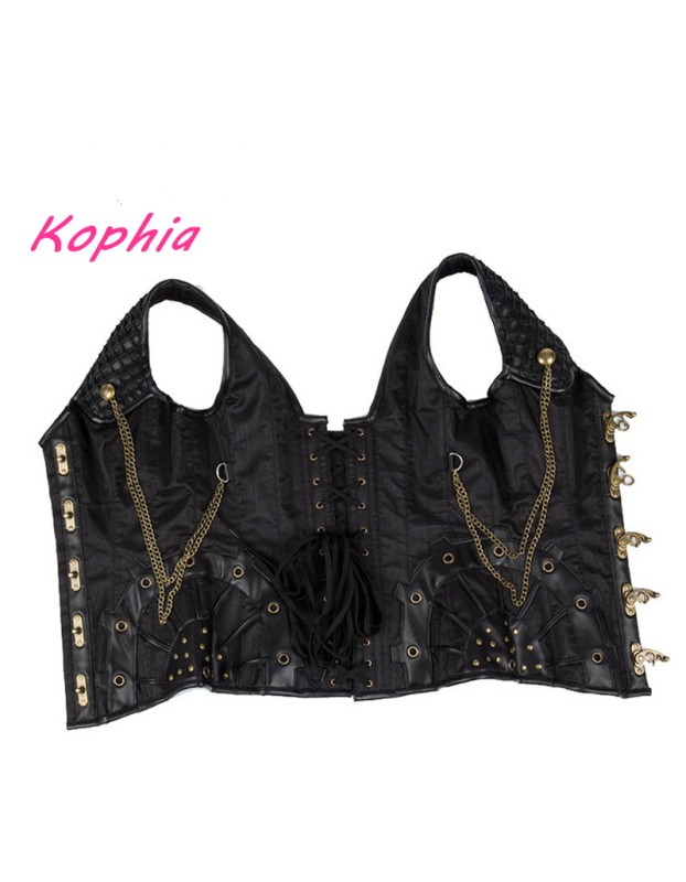 Steampunk Vest Top Steel Boned Corset M1385