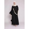 Stylish Patchwork Flared Sleeves Temperament Dress Long Women Dress 21668