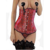 sexy embroidered satin corset M1732