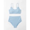 Comfortable Cotton Two Piece Bikini Set Swimwear Women Swimsuit  A2214