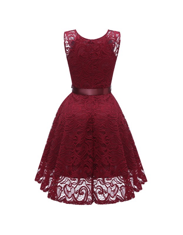 Big Swing Mesh Sexy Women Lace Modest  V-Neck Evening Dresses CD1592