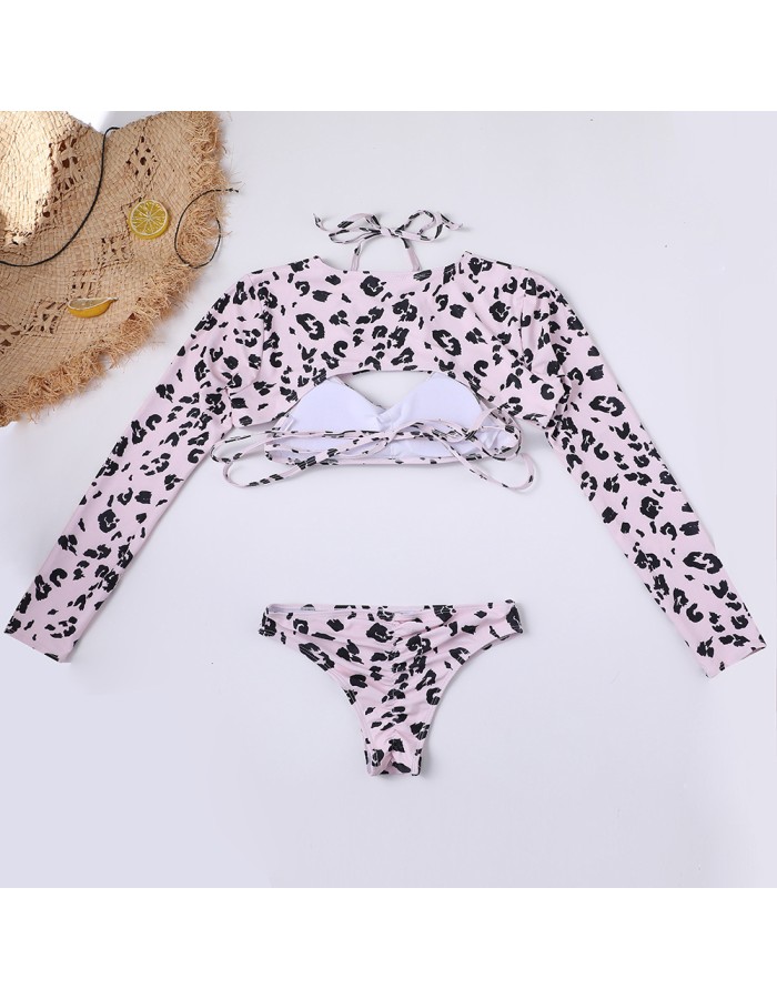 Leopard print swimsuit women 3Pcs bikini SwimwearYT15