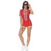 Checkered One Piece Racing Uniform Night Club Cheerleading Stage Costumes MS5062