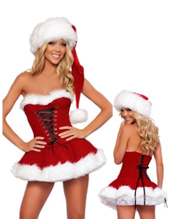 Hot sale short red christmas dress M1164