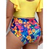 Beach Pants Woman Printed High Waist Swim Briefs 005