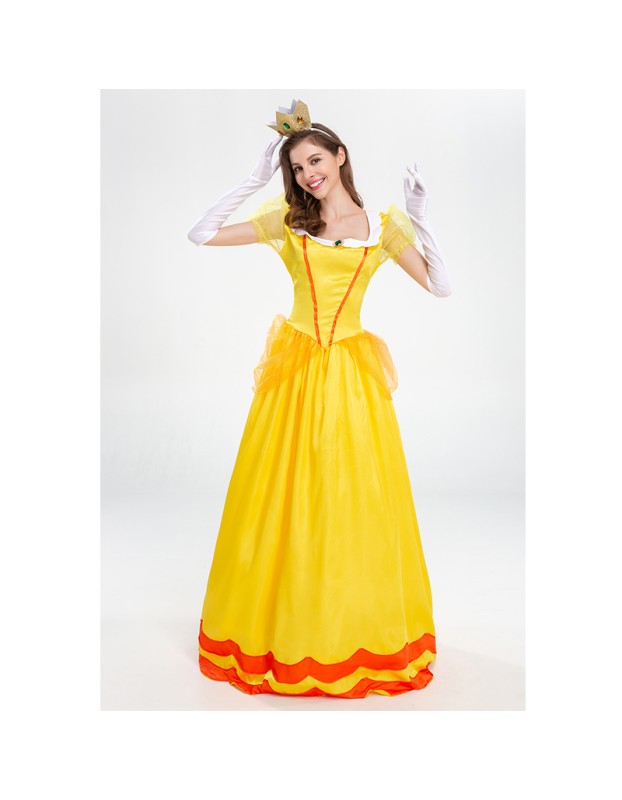 Halloween Dress Cosplay Yellow Beauty And Beast Biqi Belle Princess Uniform YM2897