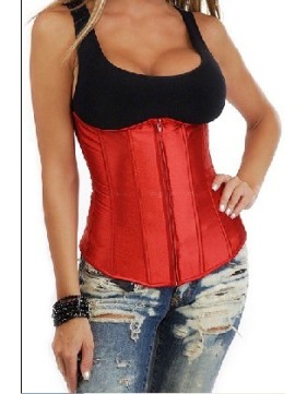 sexy red satin bustier M1752A