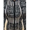Autumn Long Sleeve Elasticity Skinny Print Vintage Jumpsuit M8486