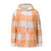 Checked Woolen Cloth Flannel Shirt Zipper Hooded Cardigan Women Coats LQ168
