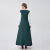 Medieval Renaissance Square Collar Waist Two-Piece Dress Retro Court Costume YM8723