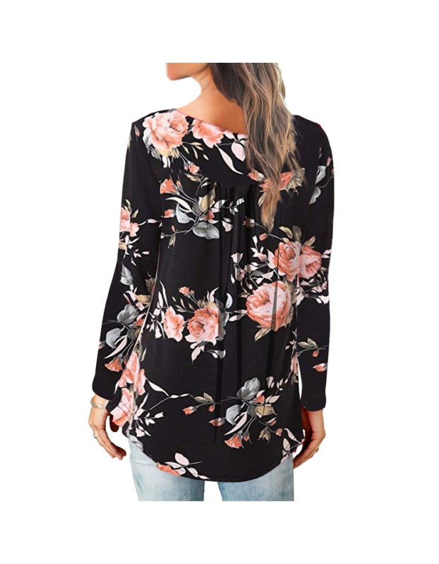 Ladies Casual Floral Printing Blouse M5602