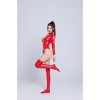 Long Sleeve Tights PU Sexy Underwear Bright Jumpsuit Patent Leather Bodysuit  6844