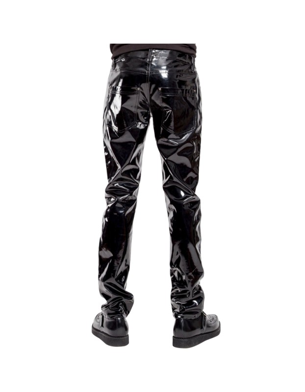 Men Casual Pants Sexy Vinyl PU Leather Scrunch Butt Leggings N6005