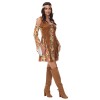 Vintage Women's Fringe Brown Cosplay Costume Full Hippie Disco Suits Costume MS1766