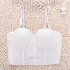 Solid Color Suspender Top Women Short Style Vest Sexy Fish Bone Wipe Chest 8081