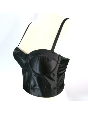 Small Halter Vest Women Satin Suit Leggings Sexy Breast Wrap Corset KN8313
