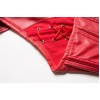 Best selling adult red black leather corset m1982