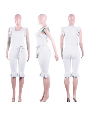 female jumpsuit classy short sleeve jumpsuit M30149