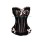 sexy black satin corset with pink strips m1888c