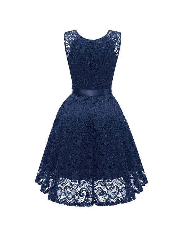 Big Swing Mesh Sexy Women Lace Modest  V-Neck Evening Dresses CD1592