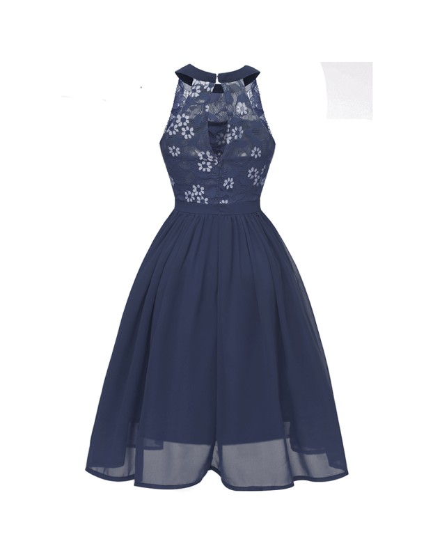 Elegant Wedding Chiffon Halter Women Party Summer Dress Casual CD1645