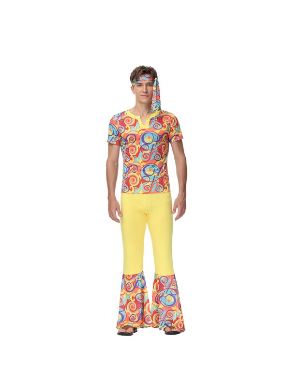 Suit Couple Disco Hippie Dance Performance Adult Costume MS1644 1645