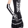 2017 6pcs Funny Cartoon Skull Bone Printed High Quality Sexy Dress M40254