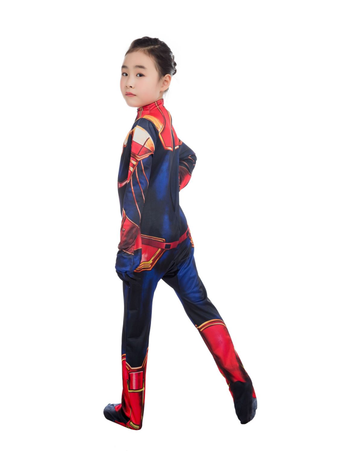 Girls Captain Marvel Cosplay Costume Bodysuit M40650
