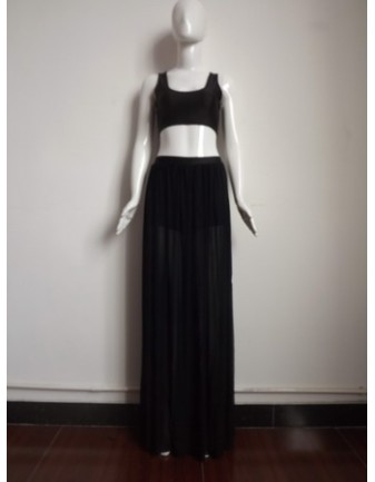 Black Two Piece Bodycon Evening Dress M3968a