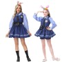 Adult Kids Halloween Cosplay Zootopia Officer Rabbit Costume MS5577