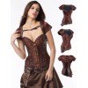 Women Corselet Gothic Brown Punk Corset M1369